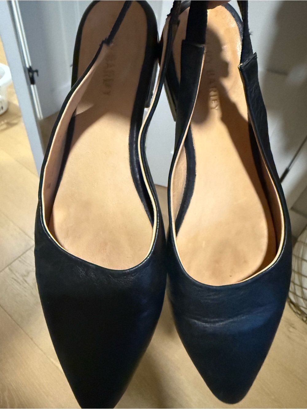 Poppy Barley Leather “On The Ball” Slingback Flats - Women